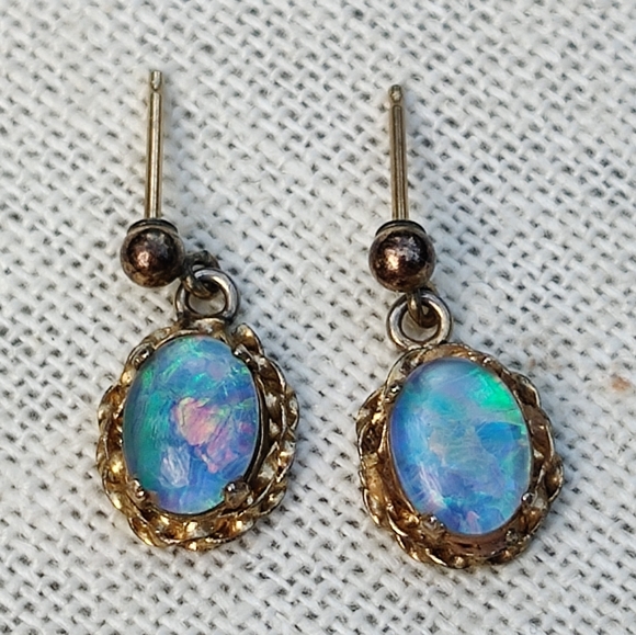 Antique opal earrings - Picture 5 of 7